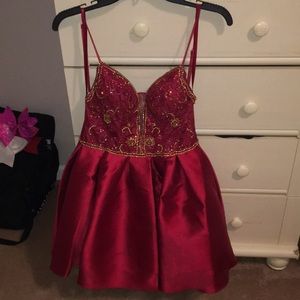 red formal dress